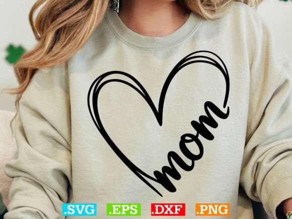 Download Mom Heart Svg, Instant Download - Heart Collection