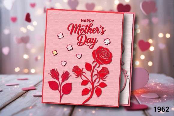 Download Mother’s Day Floral Card SVG LAYER 1962 - 1962 Collection