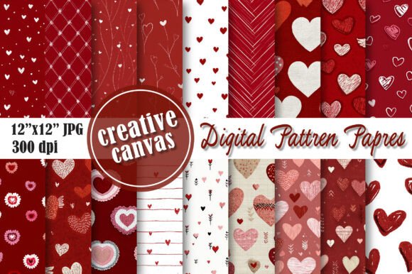 Download Lucky Clover &amp; Heart Digital Paper - Heart Collection