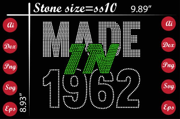 Download Made in 1962 Rhinestone Templates - 1962 Collection