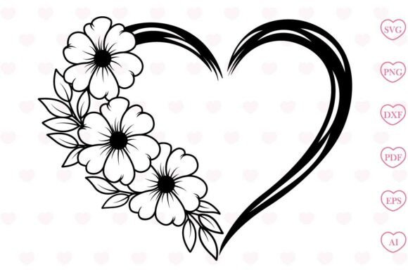 Download Flower Heart Svg Flower Svg - Heart Collection