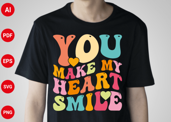 Download You Make My Heart Smile Groovy Retro - Heart Collection