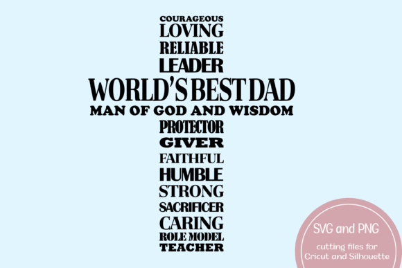 Download World's Best Dad Man of God Cross - Dad Collection