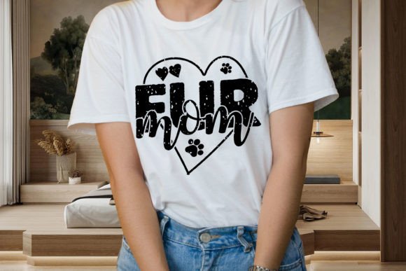 Download Fur Mom Heart SVG Dog Lover Sublimation - Heart Collection