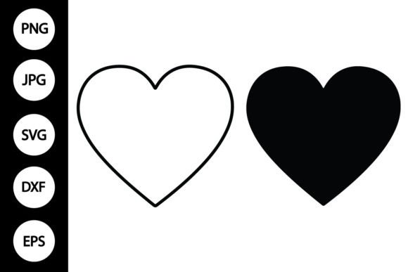 Download Outline Heart SVG, Silhouette Heart SVG - Heart Collection
