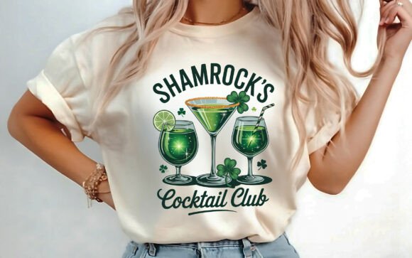 Download Shamrock's Cocktail Club T-shirt PNG - Shamrock Collection