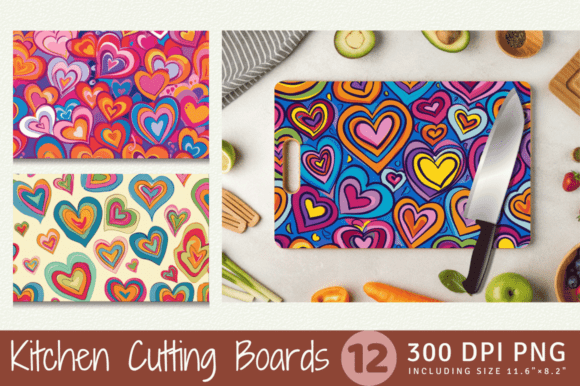 Download Cute Groovy Romantic Hippie Hearts - Heart Collection