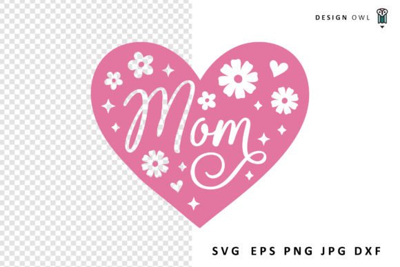 Download Mom Heart - SVG File - Heart Collection